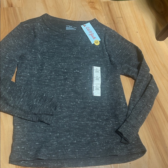 Cat & Jack Dark Gray Long Sleeve Tee - Picture 1 of 4